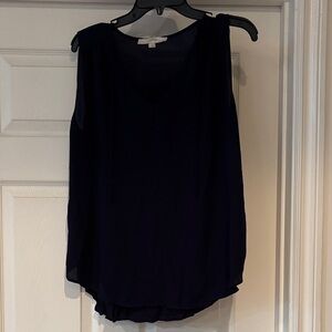 LOFT Dark Blue Sleeveless Blouse